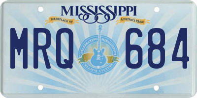 MS license plate MRQ684