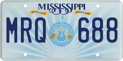 MS license plate MRQ688