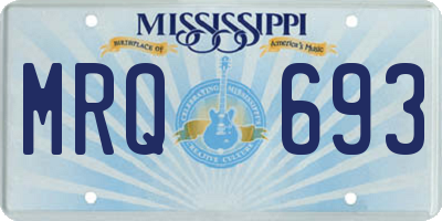 MS license plate MRQ693