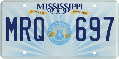 MS license plate MRQ697