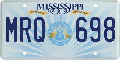 MS license plate MRQ698