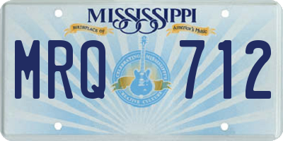 MS license plate MRQ712