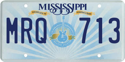 MS license plate MRQ713