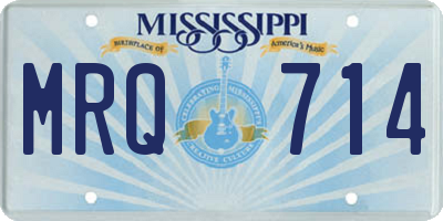 MS license plate MRQ714