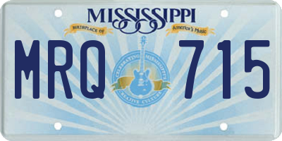 MS license plate MRQ715