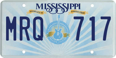 MS license plate MRQ717