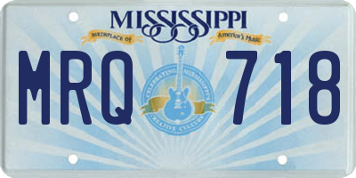 MS license plate MRQ718