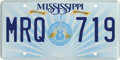 MS license plate MRQ719