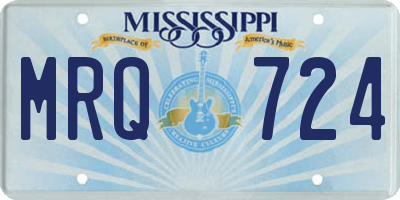 MS license plate MRQ724