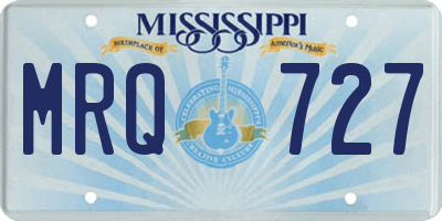 MS license plate MRQ727