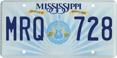 MS license plate MRQ728