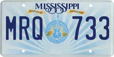 MS license plate MRQ733