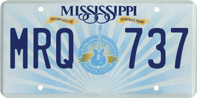 MS license plate MRQ737
