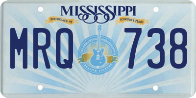 MS license plate MRQ738