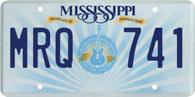 MS license plate MRQ741