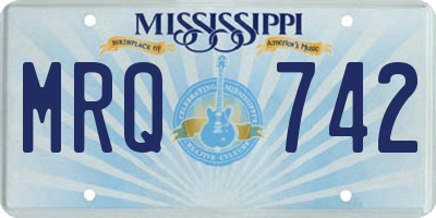 MS license plate MRQ742