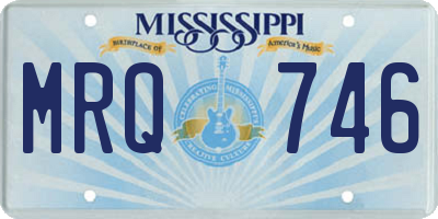 MS license plate MRQ746