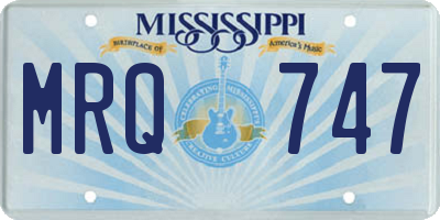MS license plate MRQ747