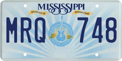 MS license plate MRQ748