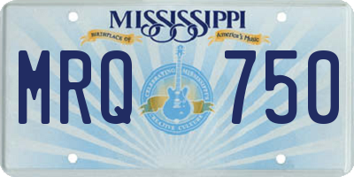 MS license plate MRQ750