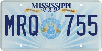 MS license plate MRQ755
