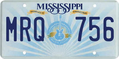 MS license plate MRQ756