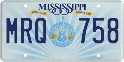 MS license plate MRQ758