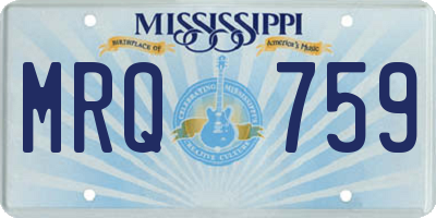 MS license plate MRQ759