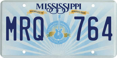 MS license plate MRQ764