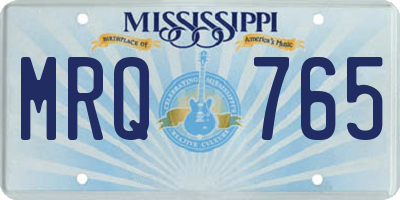 MS license plate MRQ765