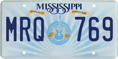 MS license plate MRQ769