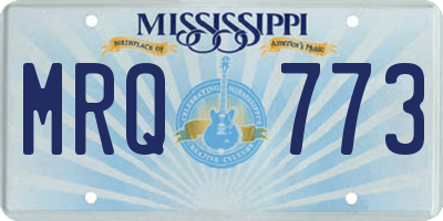 MS license plate MRQ773