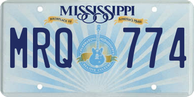 MS license plate MRQ774