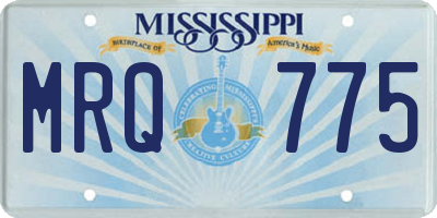 MS license plate MRQ775
