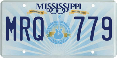 MS license plate MRQ779