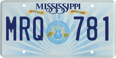 MS license plate MRQ781