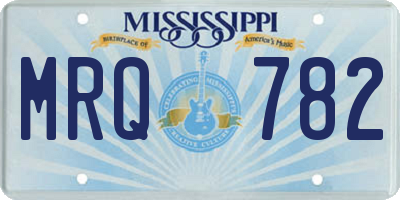 MS license plate MRQ782