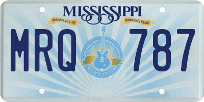 MS license plate MRQ787