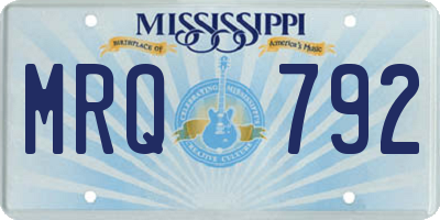 MS license plate MRQ792