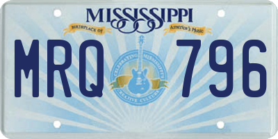MS license plate MRQ796