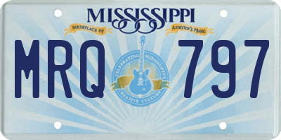 MS license plate MRQ797