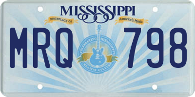 MS license plate MRQ798