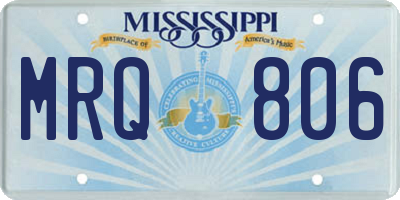 MS license plate MRQ806