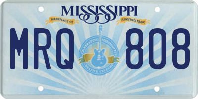 MS license plate MRQ808