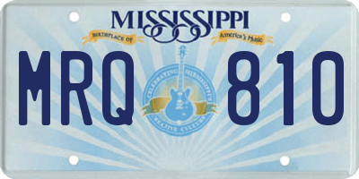 MS license plate MRQ810