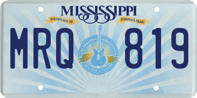 MS license plate MRQ819