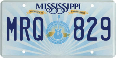 MS license plate MRQ829