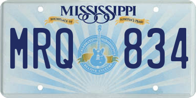 MS license plate MRQ834