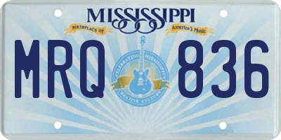MS license plate MRQ836