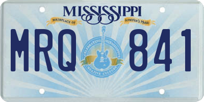 MS license plate MRQ841